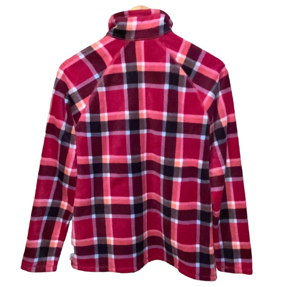Eddie Bauer Venture Red Plaid 1/4 Zip Plush Pullover Fleece Top - Women’s Small - Picture 7 of 12